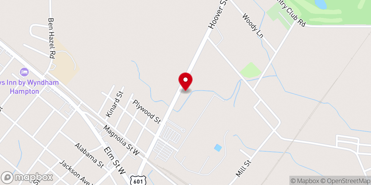 Map showing location of Bethlehem Baptist Church