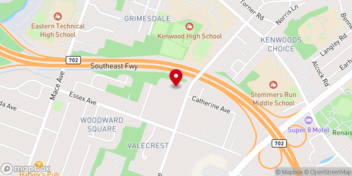 Map showing location of Central Baptist Church