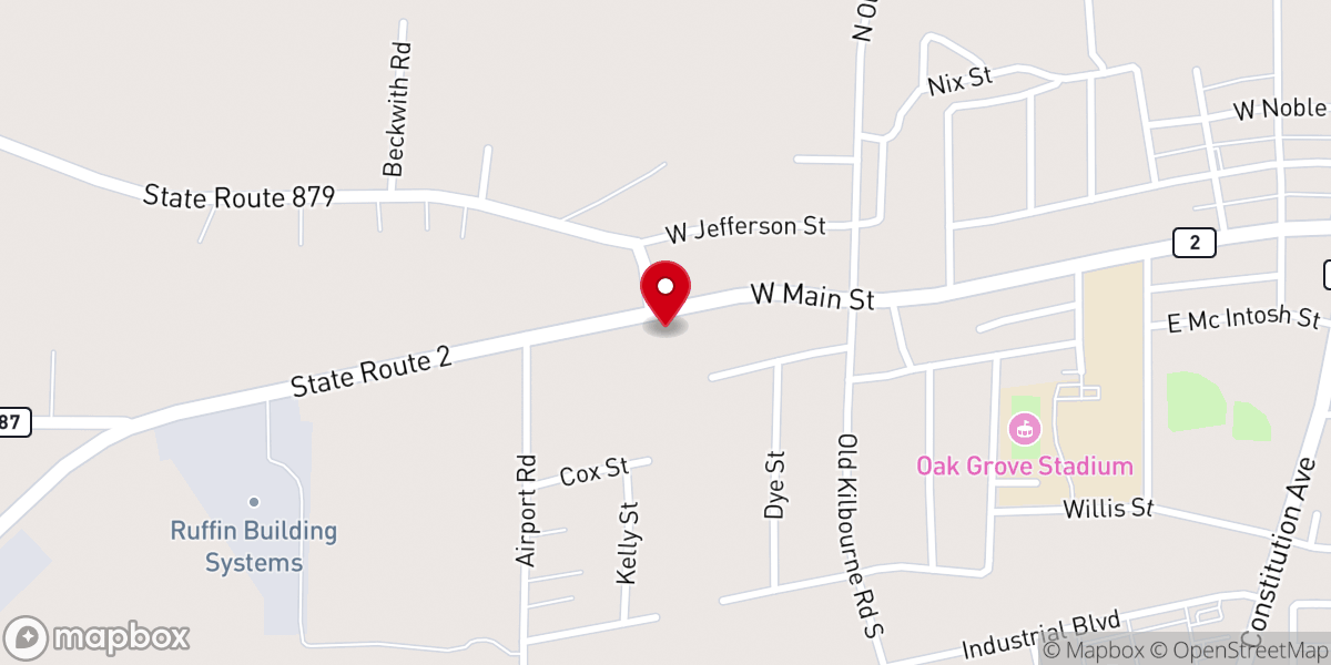 Map showing location of Freedom Worship Center