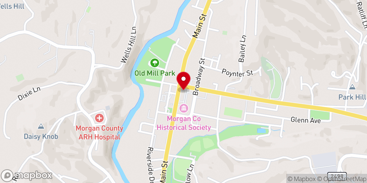 Map showing location of Blairs Mills Church of Christ