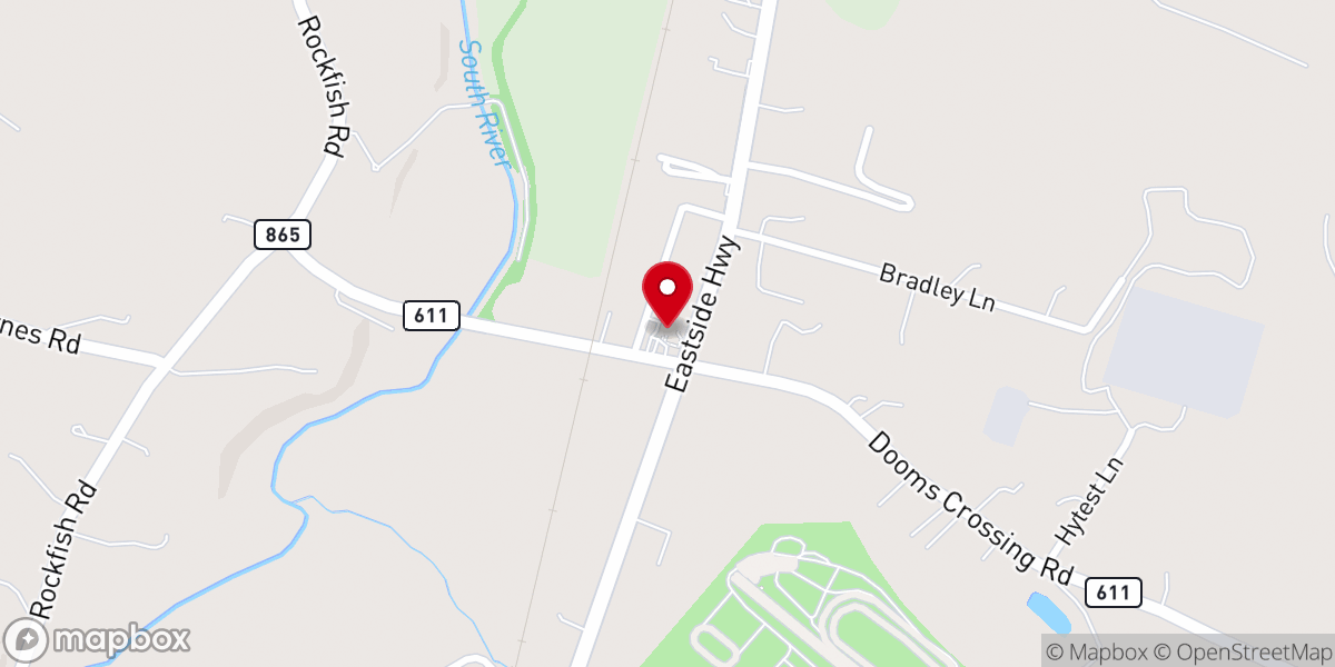 Map showing location of Smyrna Presbyterian Church