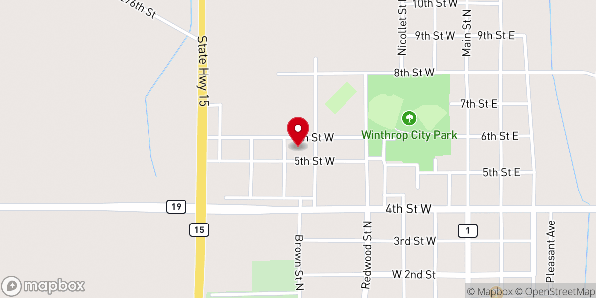 Map showing location of St Francis Catholic Church