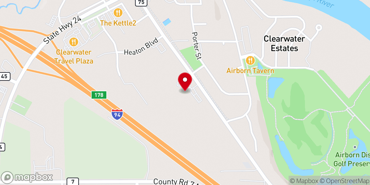Map showing location of Rejoice Lutheran Church