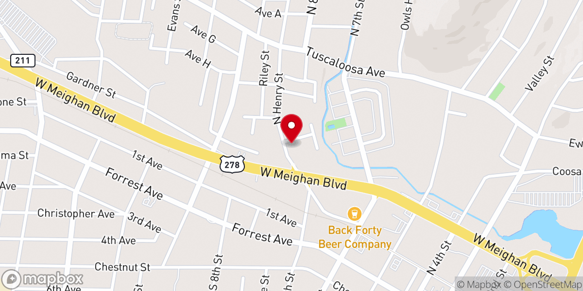 Map showing location of Henry Street Church of Christ