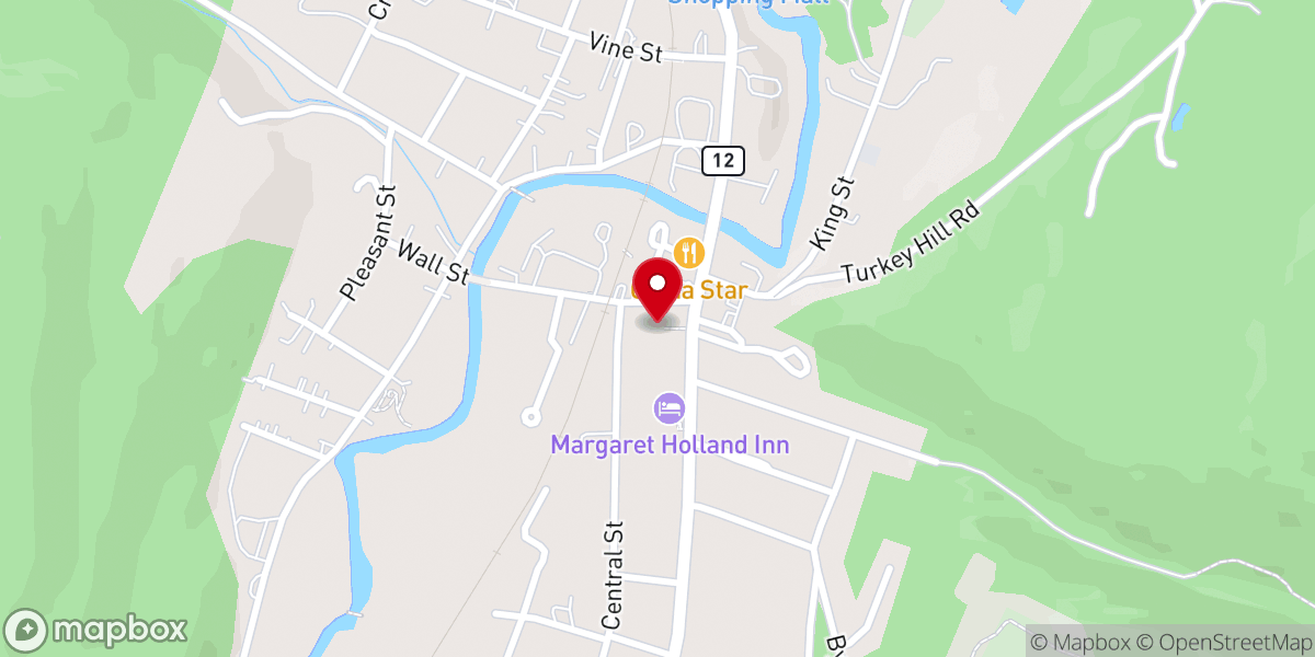 Map showing location of United Church of Northfield