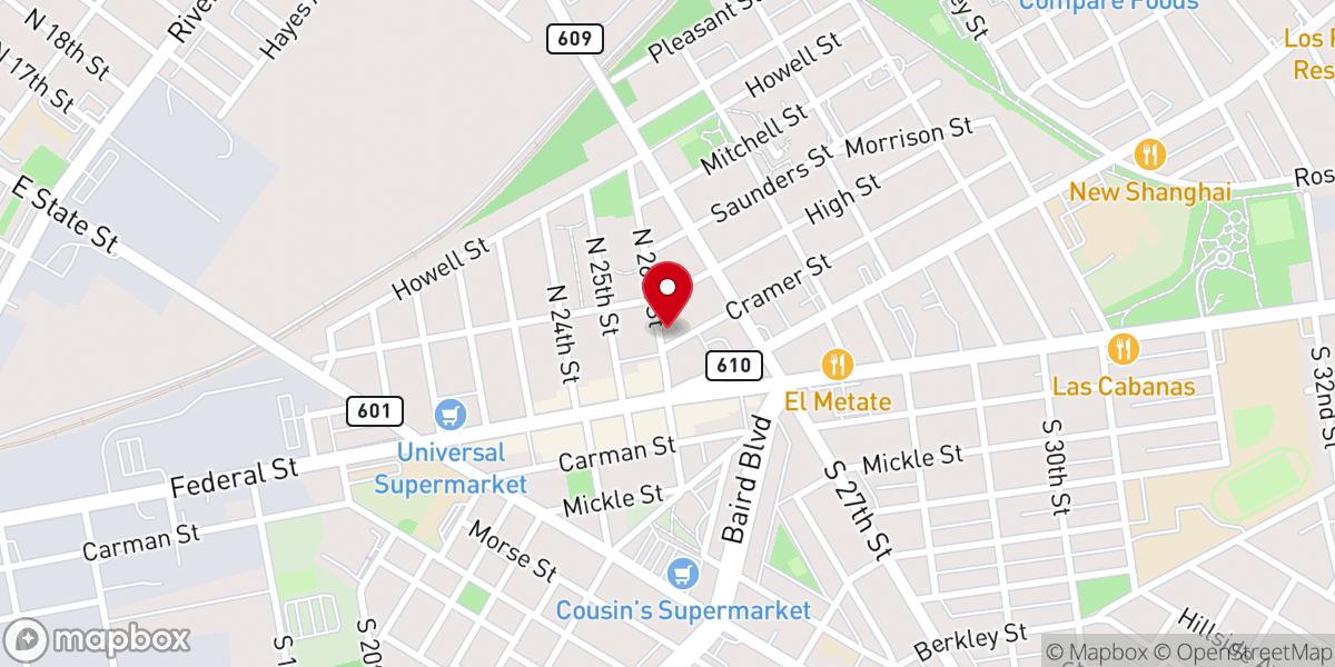 Map showing location of Iglesia de Dios Pentecostal Camino A Emaus