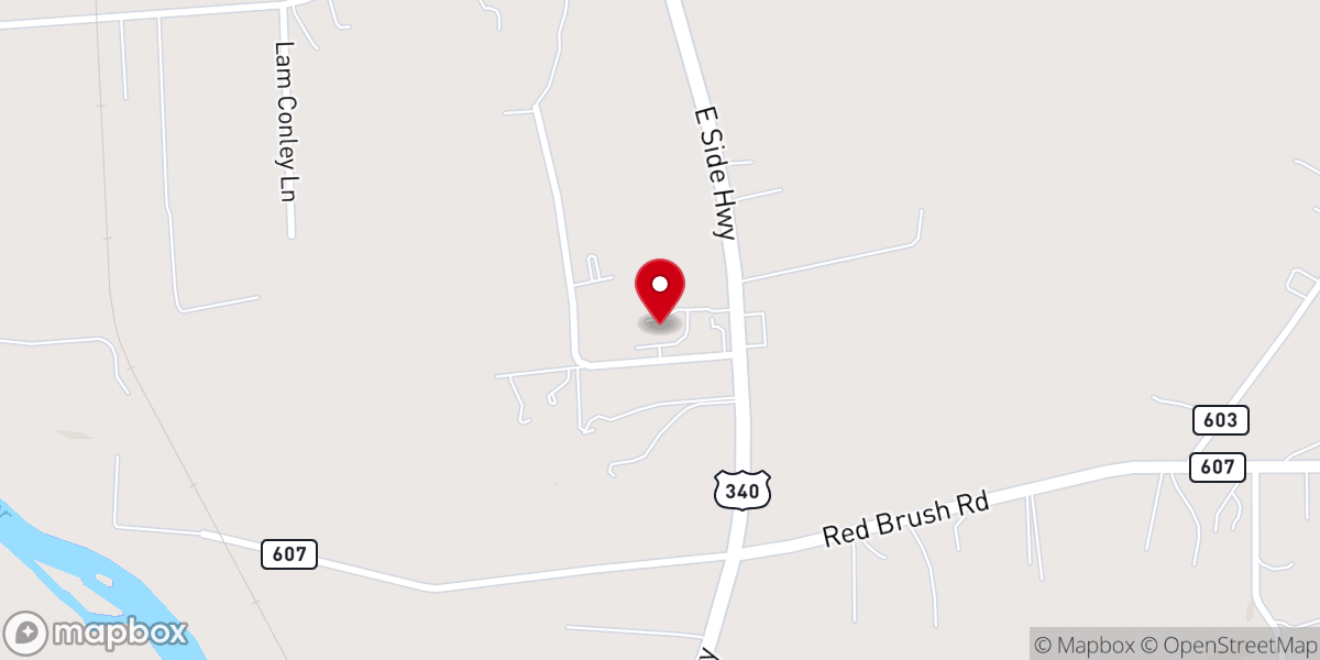 Map showing location of Eastgate Worship Center