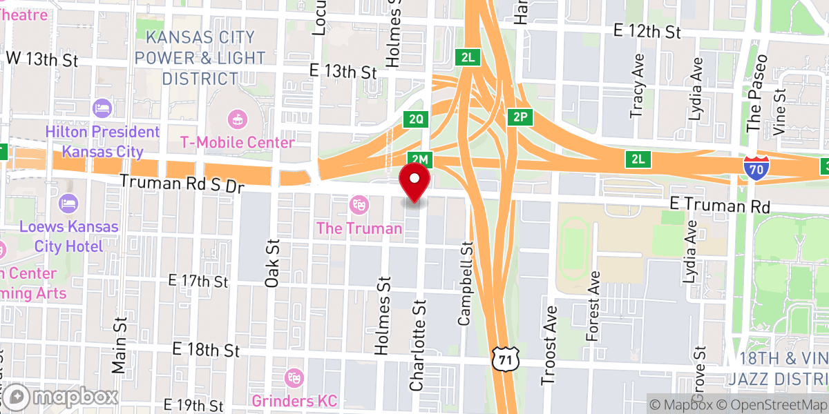Map showing location of Hope Faith Ministries