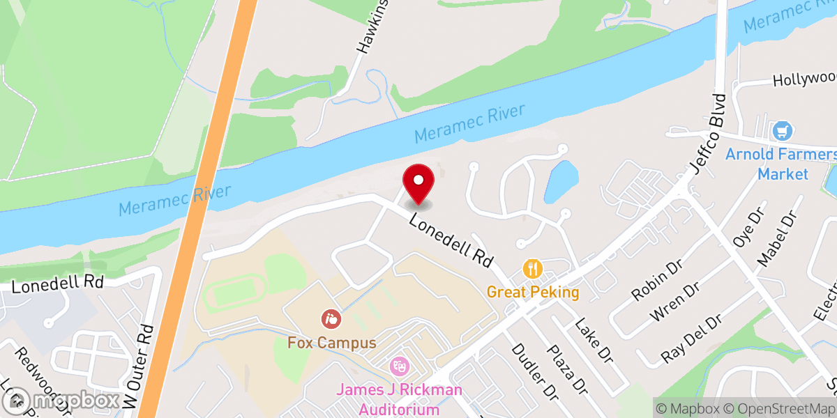 Map showing location of Calvary Tabernacle
