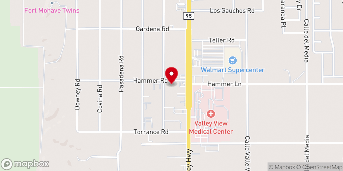 Map showing location of Desert Bloom Ministries