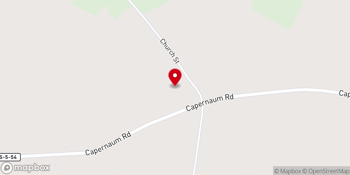 Map showing location of Capernaum Baptist Church