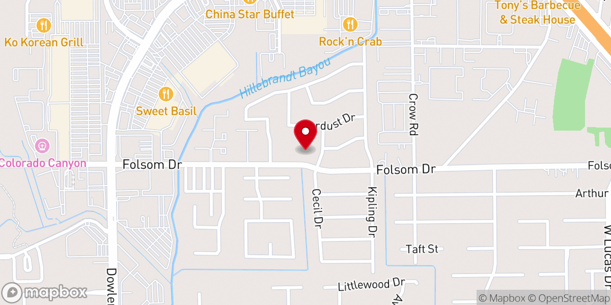 Map showing location of Dawndale Baptist Church