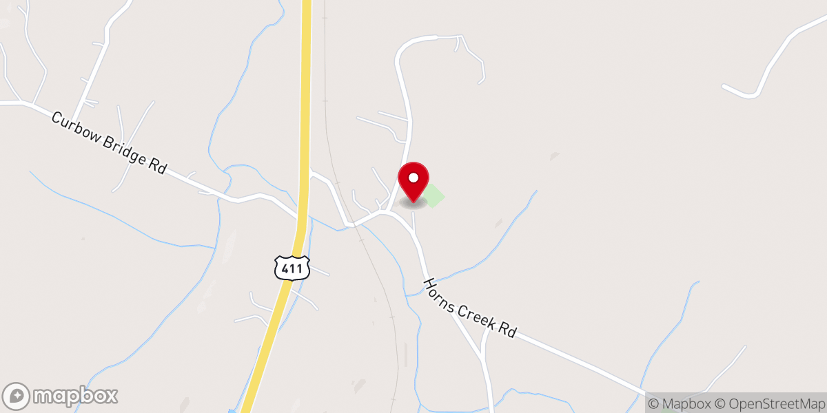 Map showing location of Beech Springs Baptist Church
