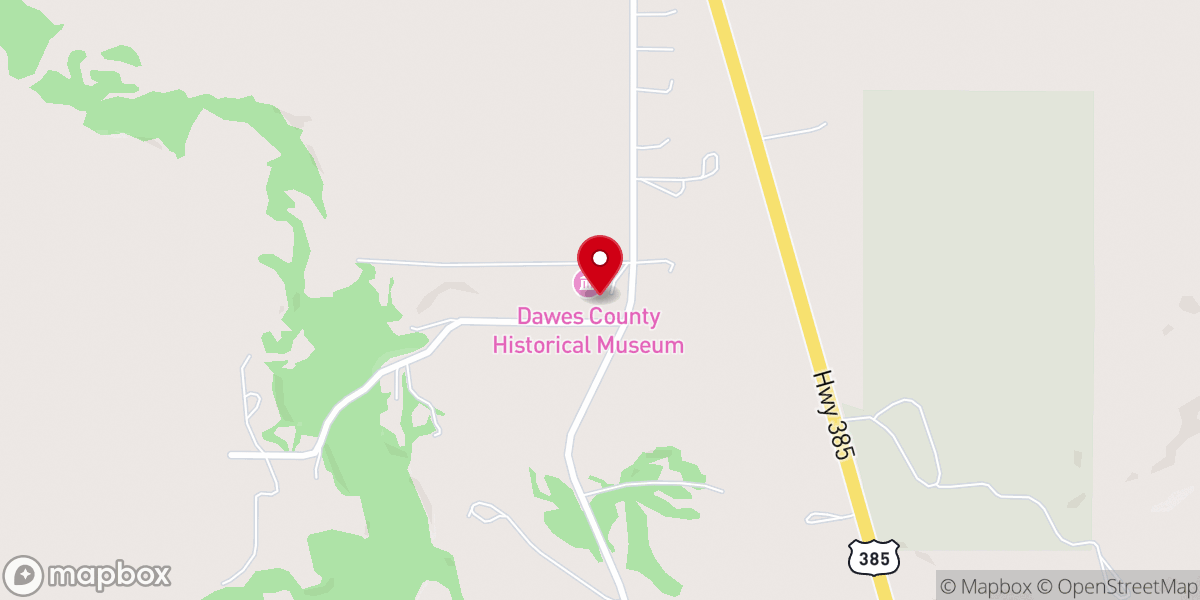 Map showing location of Dawes County Historical Museum