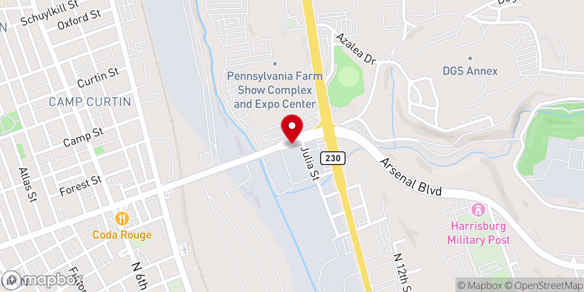 Map showing location of Winners Chapel Intl. Harrisburg