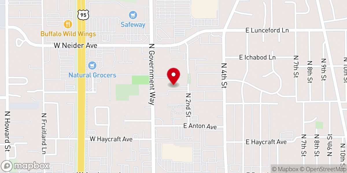 Map showing location of The Most High Pentecostal Church