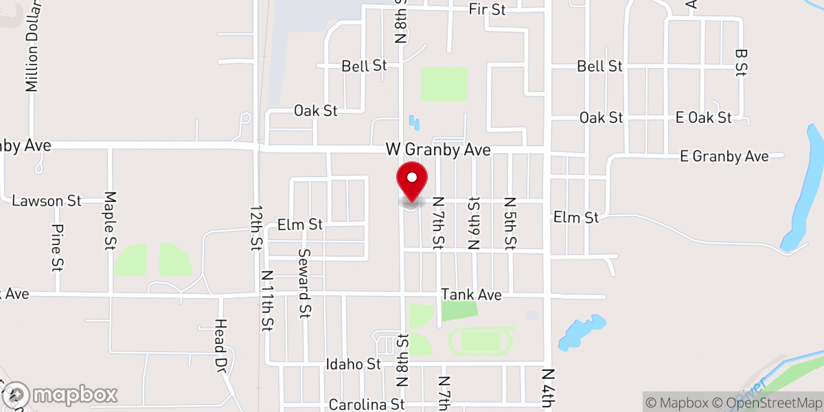 Map showing location of Church of Christ