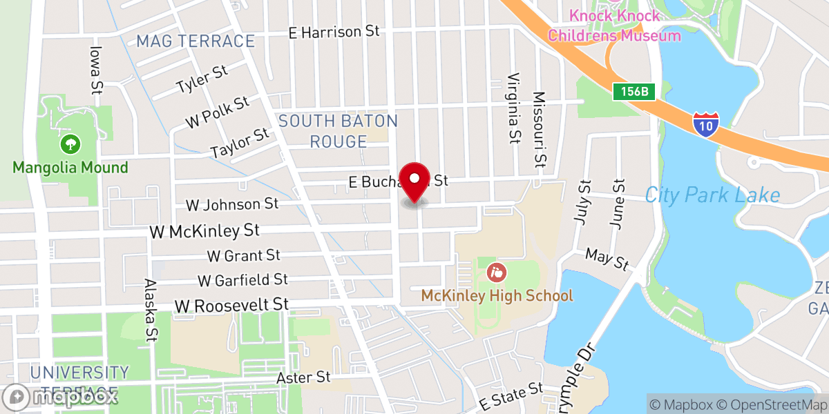 Map showing location of St Joseph Baptist Church