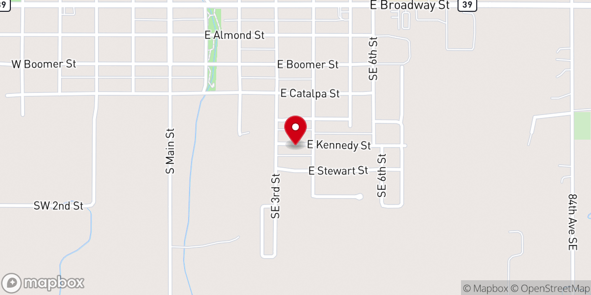 Map showing location of United Methodist Church