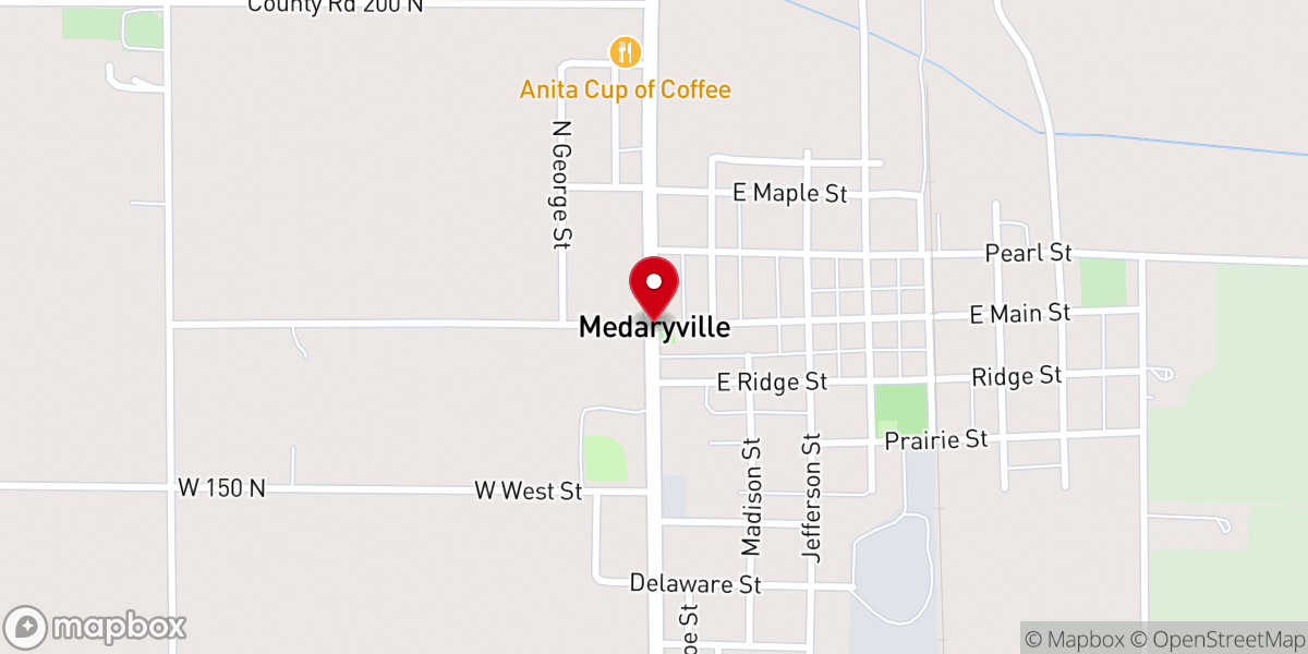 Map showing location of Christian Church Parsonage