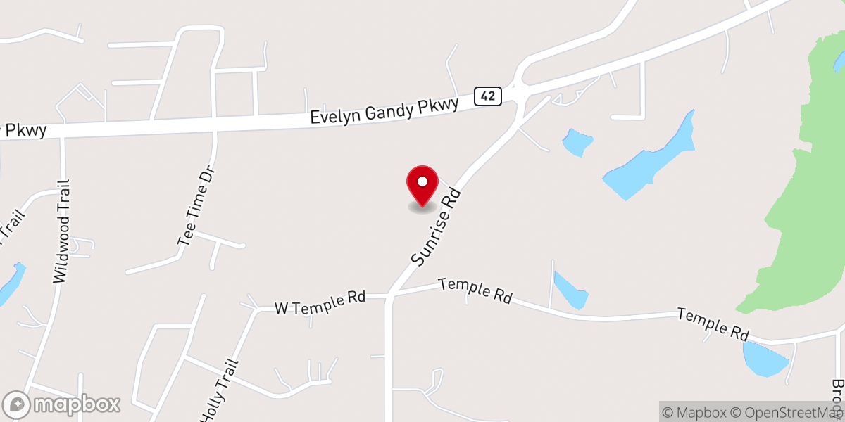 Map showing location of Turning Pointe Church