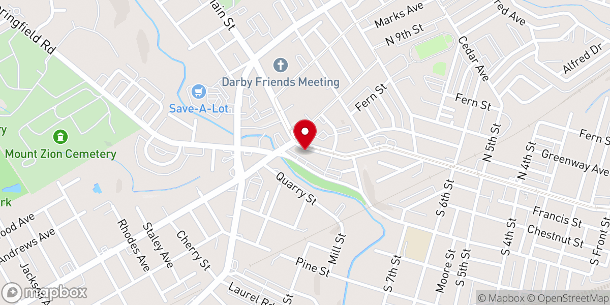 Map showing location of Faith Wesleyan Church