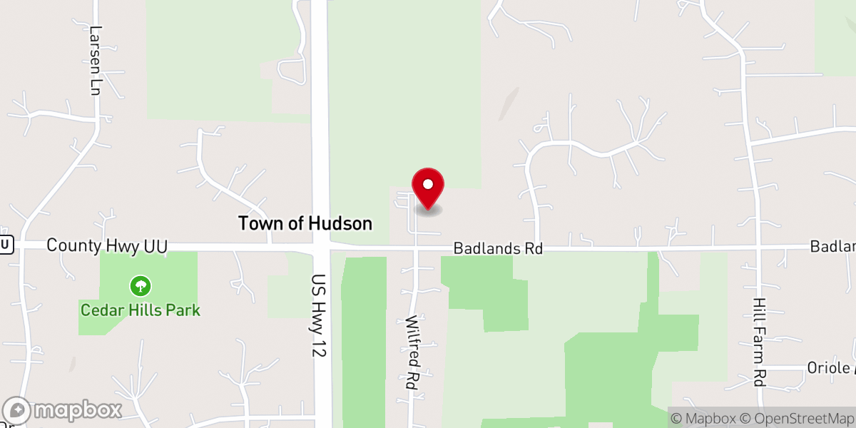 Map showing location of Trinity Academy Hudson