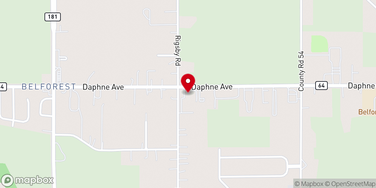Map showing location of Congregation Mayim Chayim