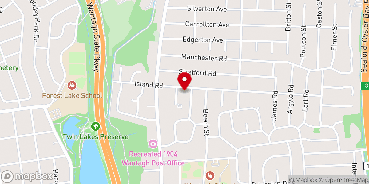 Map showing location of Christ Lutheran Church