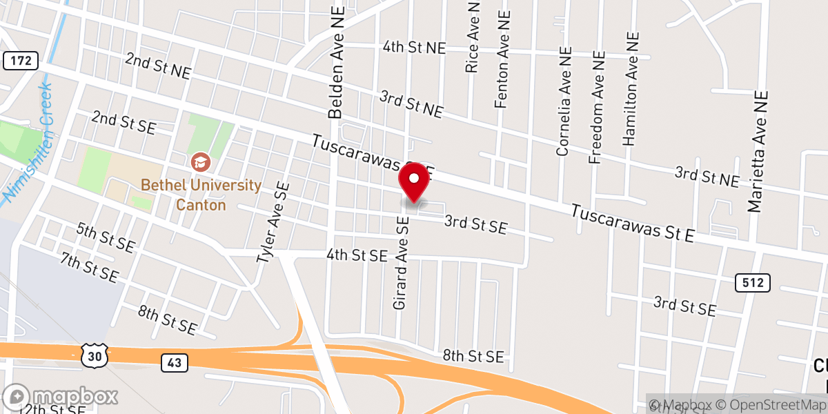 Map showing location of Saint Benedicts Catholic Church