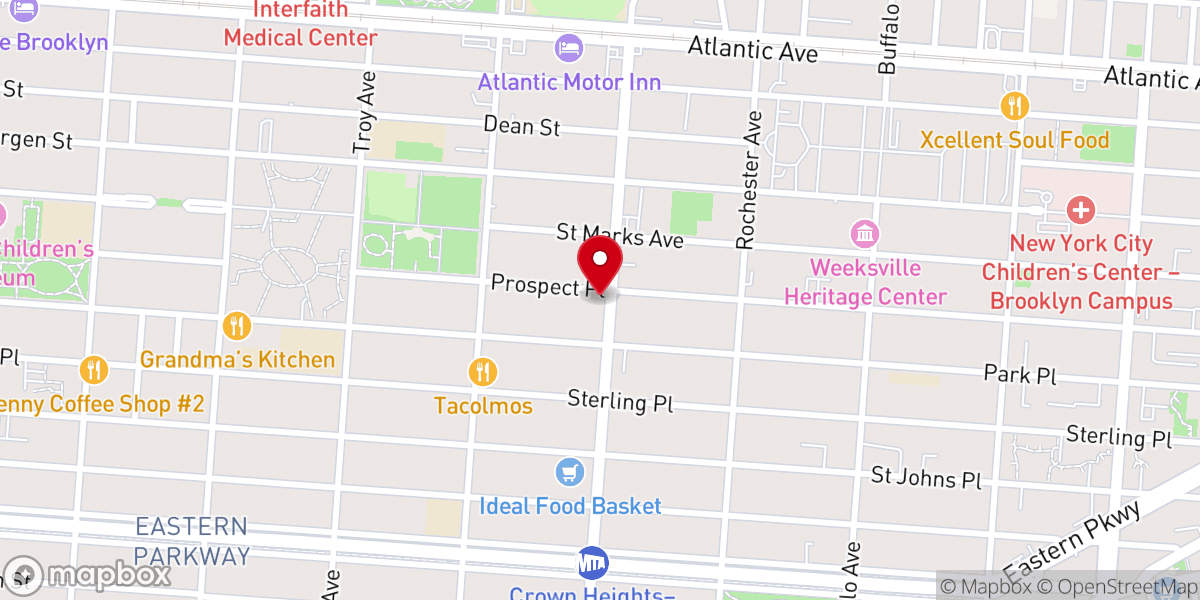 Map showing location of Saint Martins Spiritual Baptist Church Inc