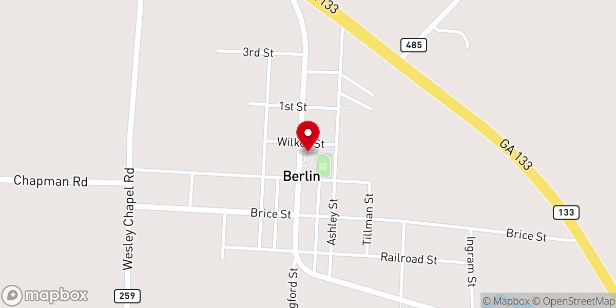 Map showing location of Berlin City Hall