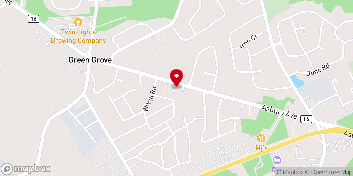 Map showing location of Unity Church of Ocean City