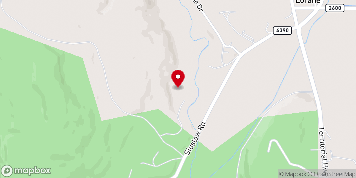 Map showing location of Farmin Creek Weddings