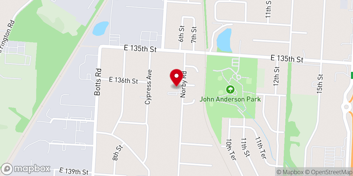 Map showing location of Southview Christian Church