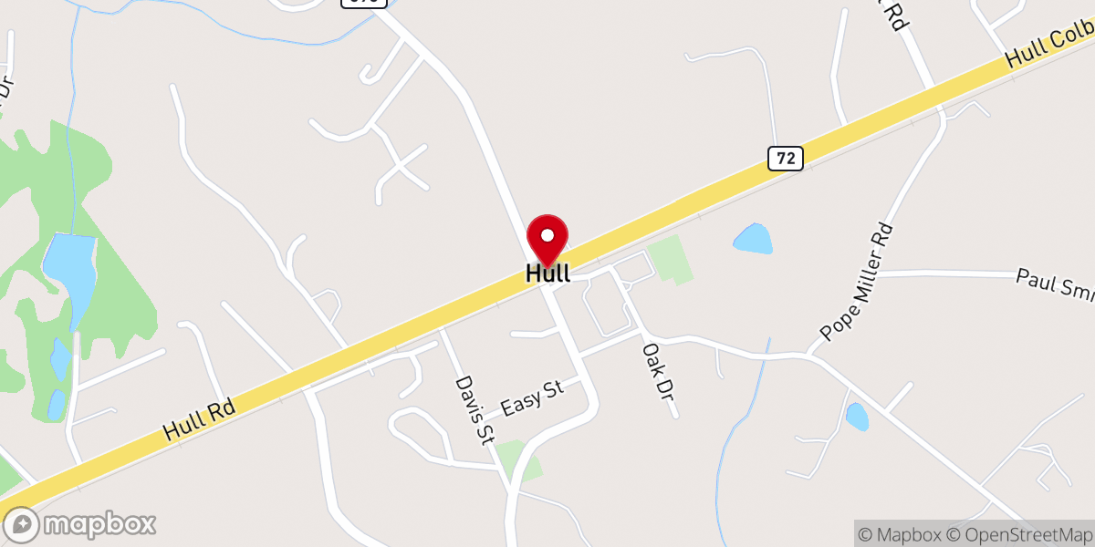 Map showing location of Hull