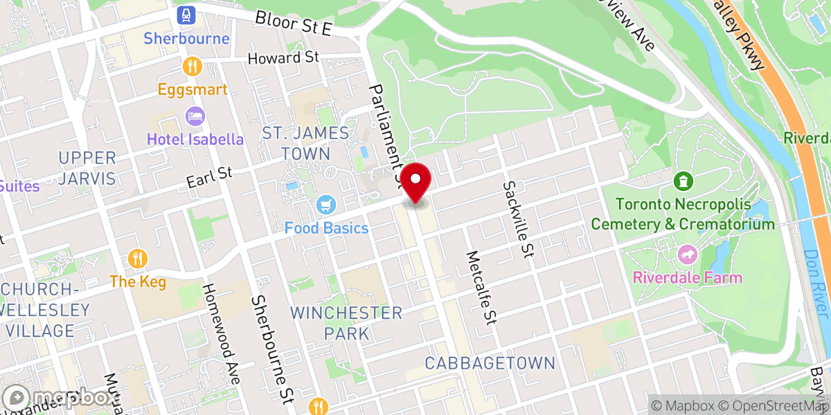 Map showing location of Jamestown Community Church