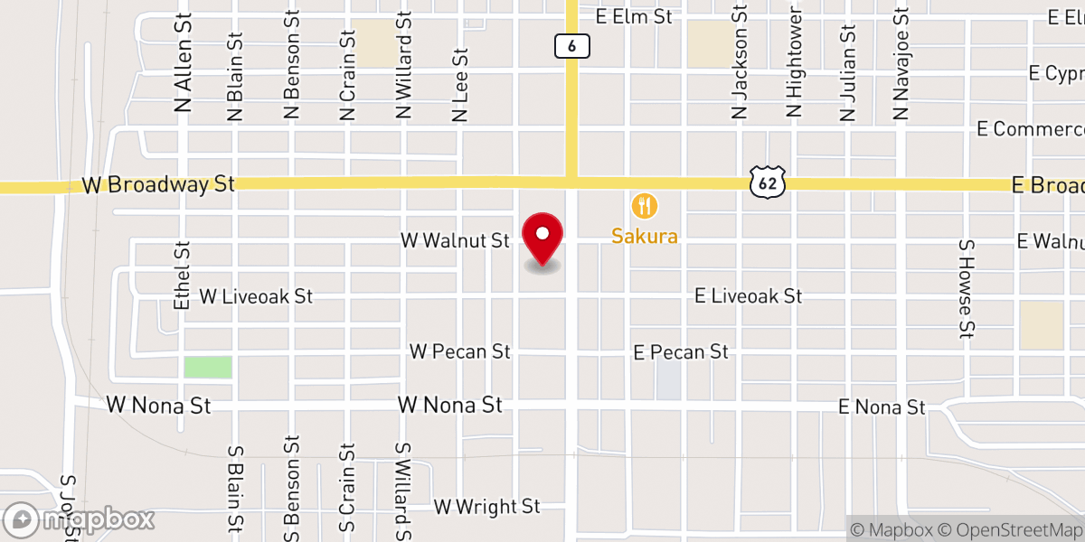 Map showing location of Project Noel Altus