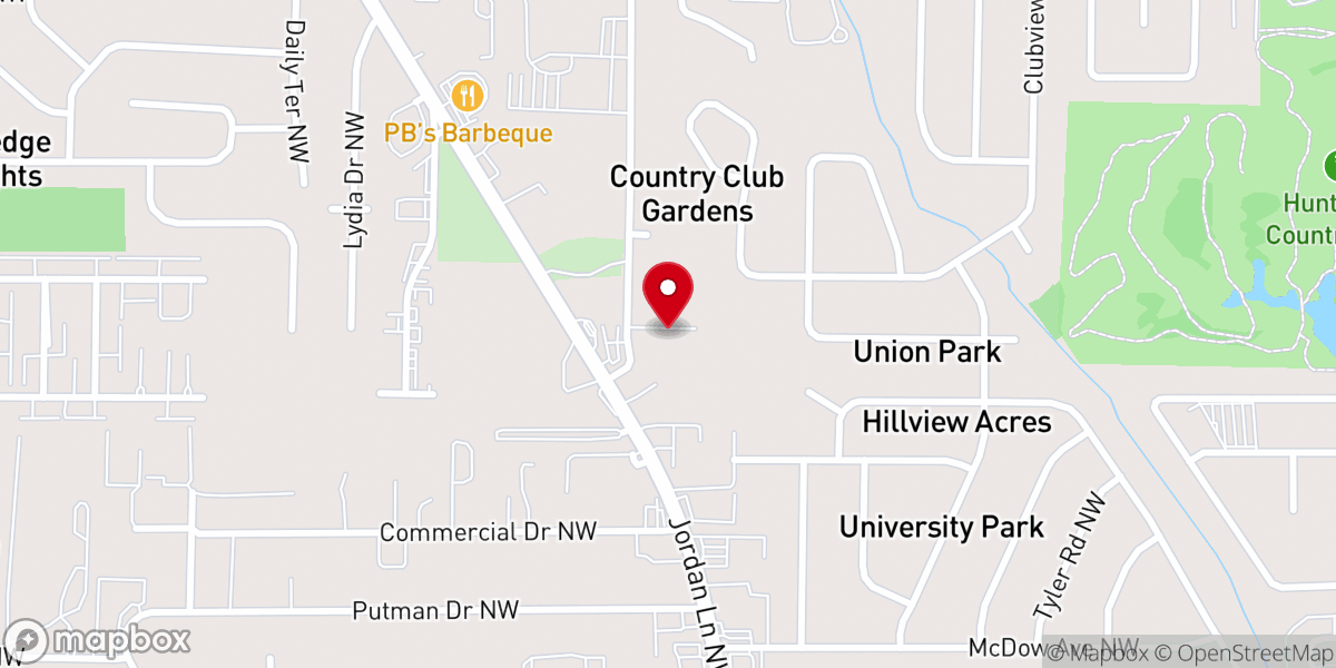 Map showing location of Saint Barley Center Church