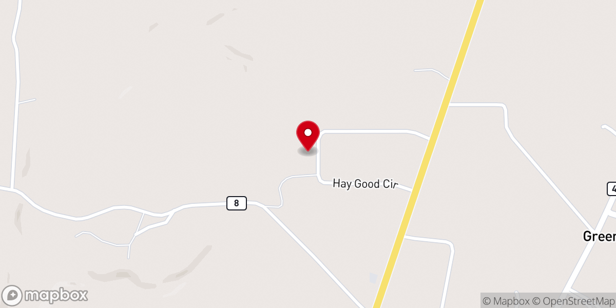 Map showing location of Green Hill Church