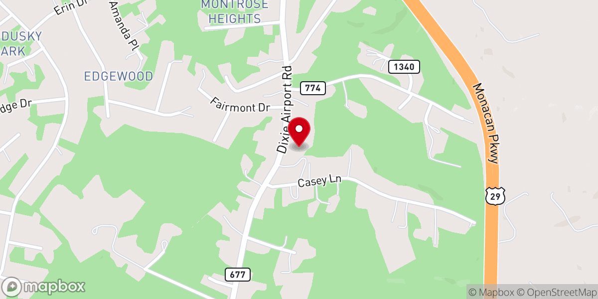 Map showing location of Bayley Church