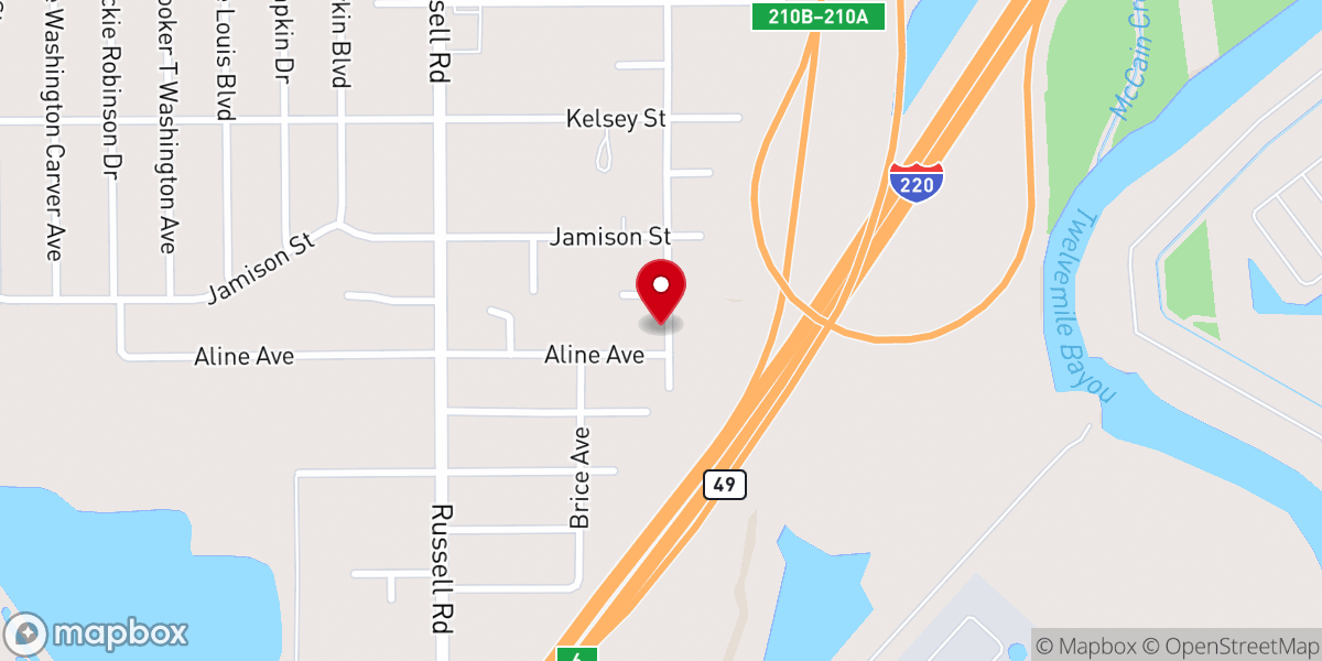 Map showing location of Saint Luke Missionary Baptist Church