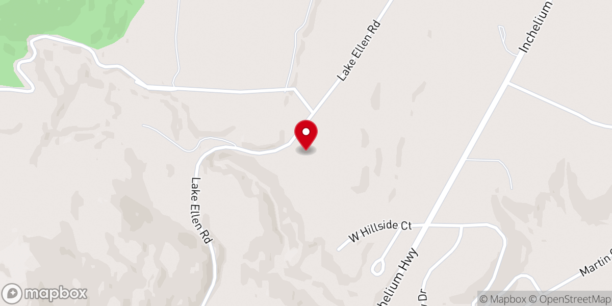 Map showing location of Garden Valley Church
