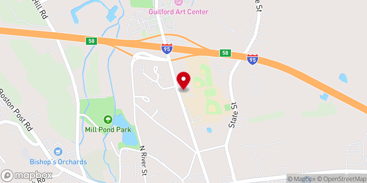 Map showing location of Guilford Social Services