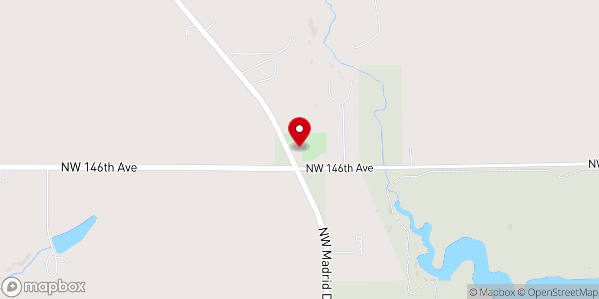 Map showing location of Hopkins Grove United Methodist Church