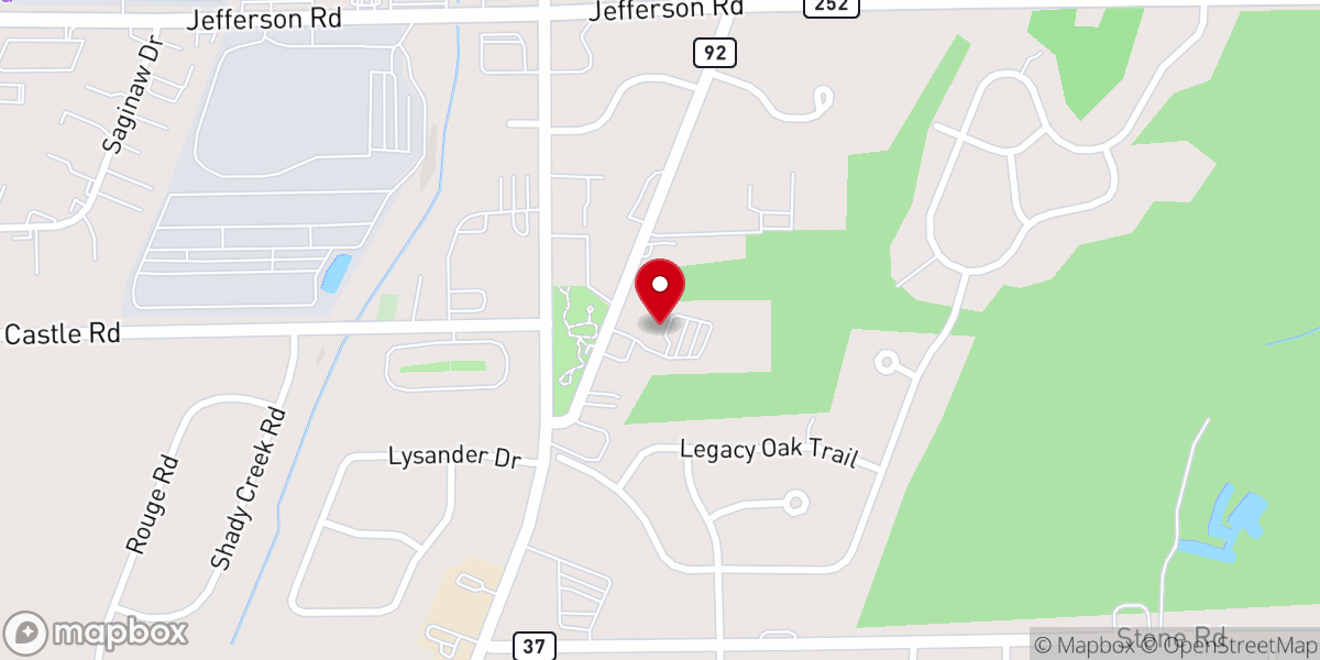Map showing location of Henrietta Christian Fellowship