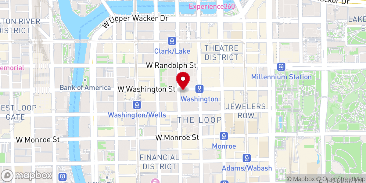 Map showing location of First United Methodist Church of Chicago
