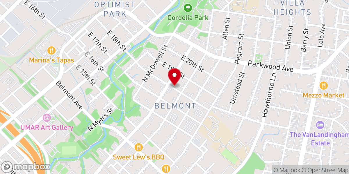 Map showing location of Thomas Chapel Ministries