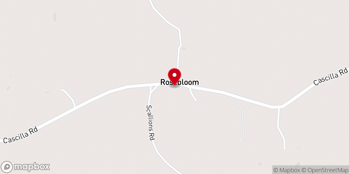 Map showing location of Rosebloom Church of the Nazarene