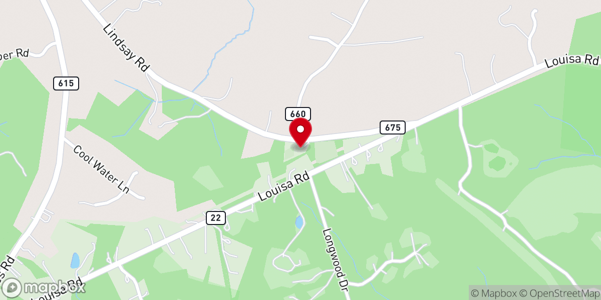 Map showing location of Pleasant Plain Baptist Church
